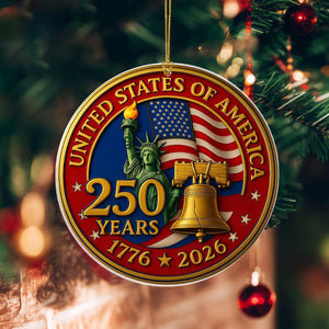 250 Years Of America Ornament 1776 2026 Liberty Bell Decoration Patriotic Ornament American Independence Day Giftjuly 4 Decor 1759461732495.jpg
