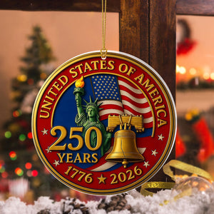 250 Years Of America Ornament 1776 2026 Liberty Bell Decoration Patriotic Ornament American Independence Day Giftjuly 4 Decor 1759461733055.jpg
