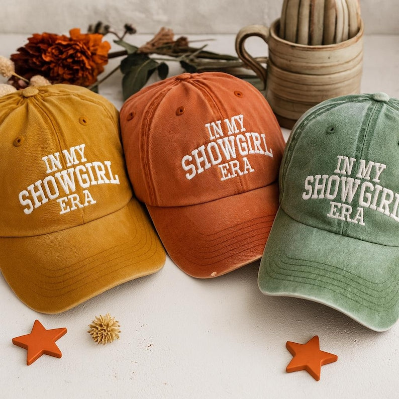 Embroidered Showgirl Baseball Cap In My Showgirl Era Hat Custom Embroidered Cap Orange Embroidery Baseball Hat Classic Embroidered Cap 1759476805416.jpg
