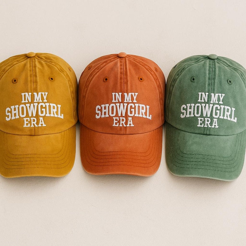 Embroidered Showgirl Baseball Cap In My Showgirl Era Hat Custom Embroidered Cap Orange Embroidery Baseball Hat Classic Embroidered Cap 1759476812836.jpg