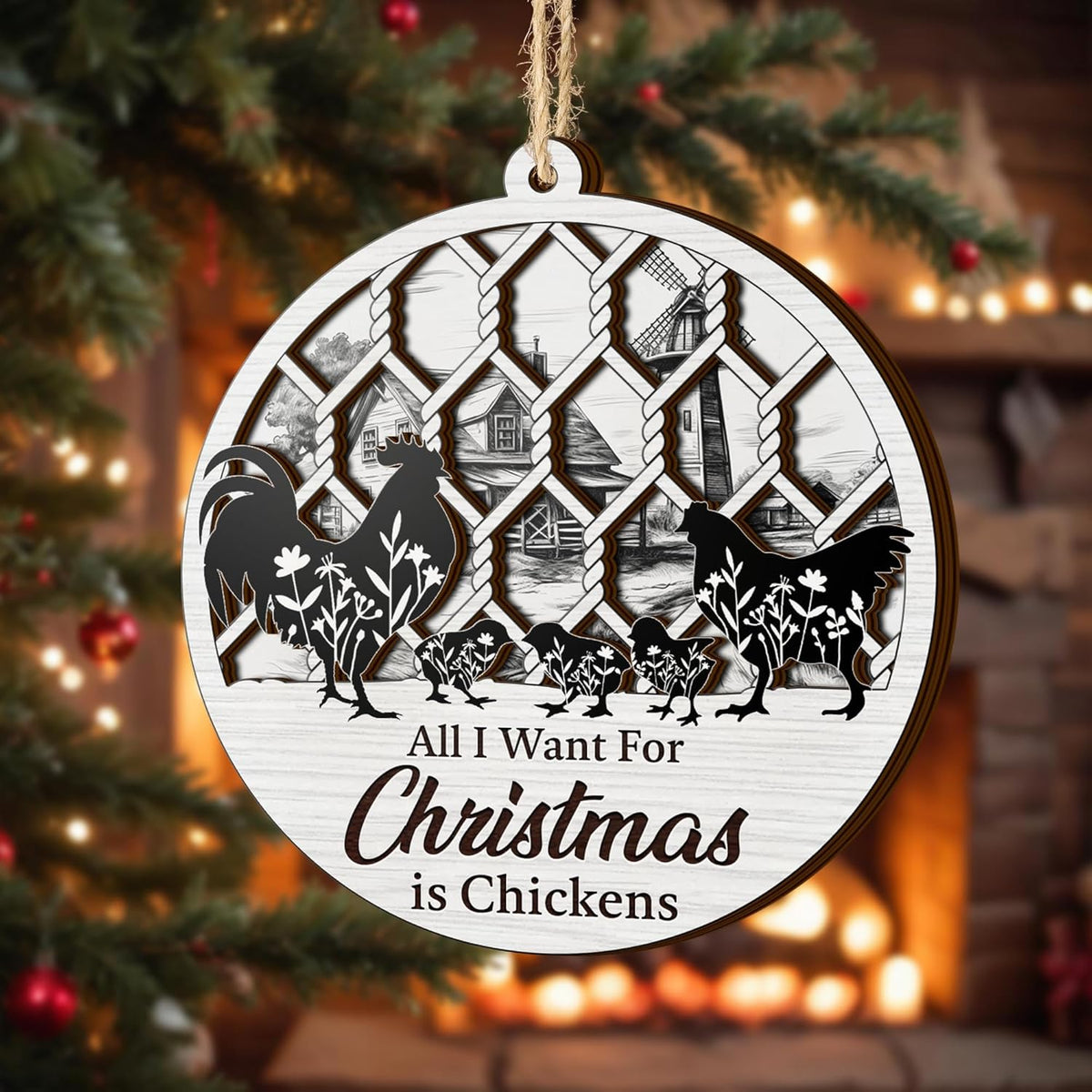 Chicken Ornament Chicken Coop Christmas Ornaments 2 Layer Ornaments Christmas Farm Decor Gift For Farmer 1759481463594.jpg