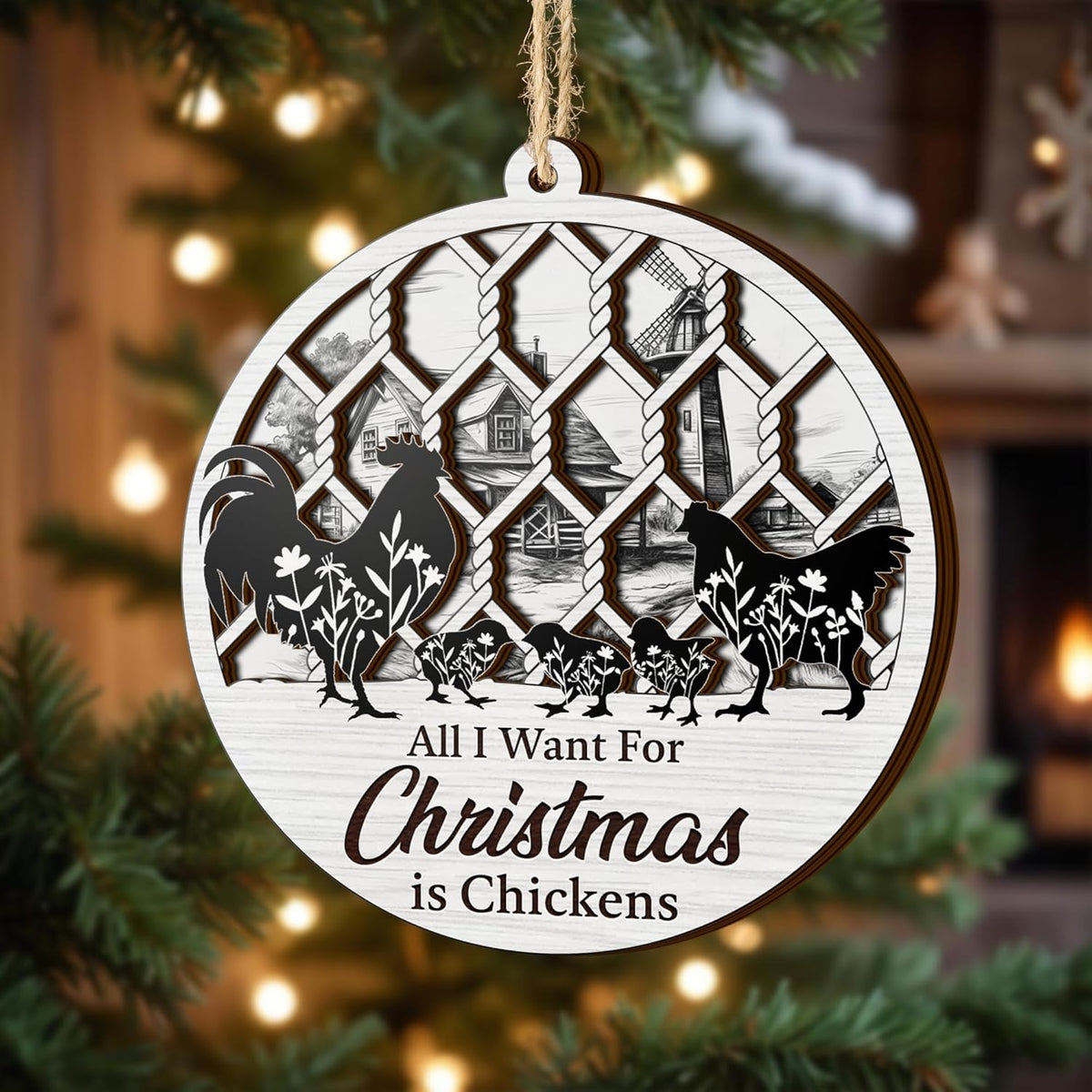 Chicken Ornament Chicken Coop Christmas Ornaments 2 Layer Ornaments Christmas Farm Decor Gift For Farmer 1759481463702.jpg