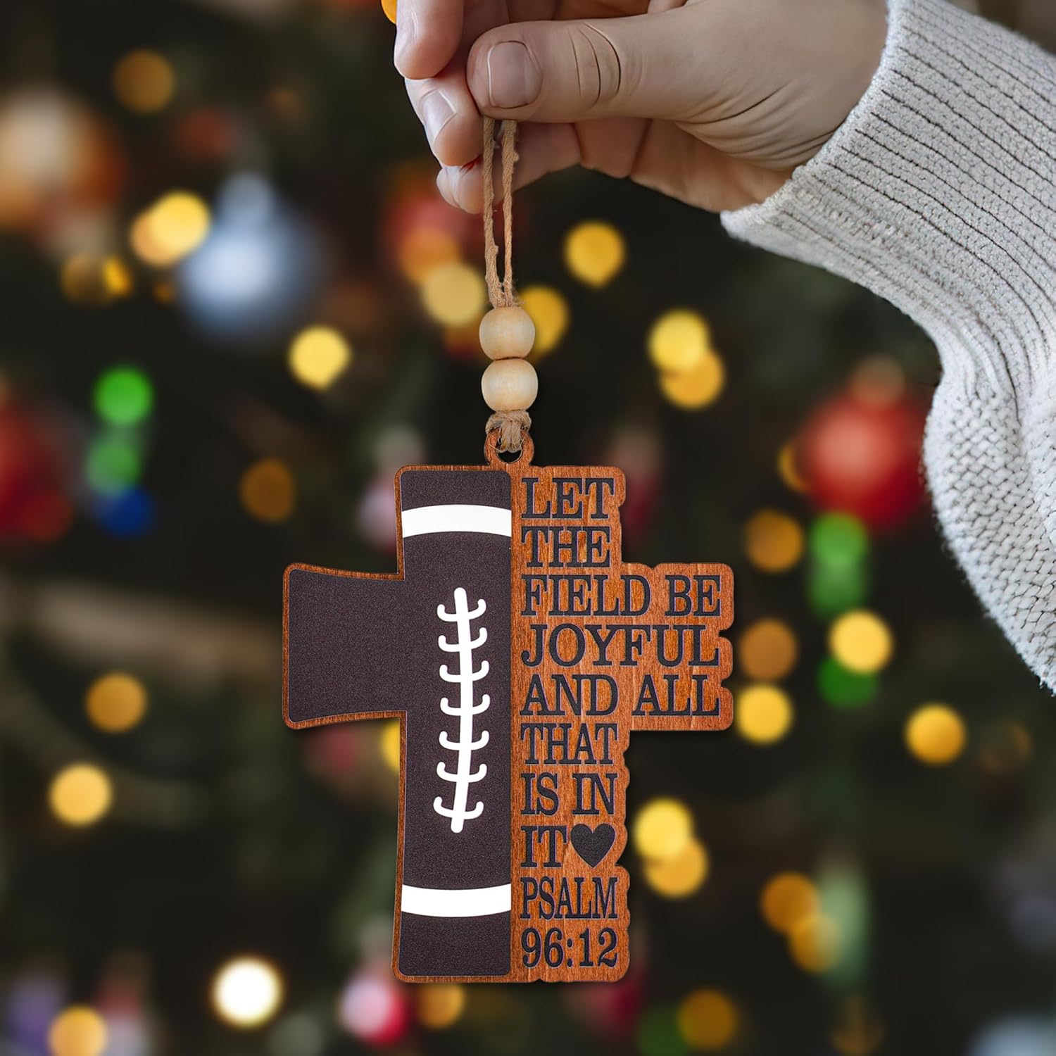 Christian Football Cross Ornament Inspirational Psalm 9612 Bible Verse Hanging Decor Wooden Sports Faith Gift For Athletes Coaches Or Christmas Tree Decoration 1759547821763.jpg