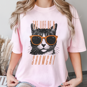The Life Of A Showcat Shirt Funny Cat Showgirl Era Tee Vintage Cool Cat Sunglasses T Shirt Ts Fan Concert Outfit 1759548602595.png