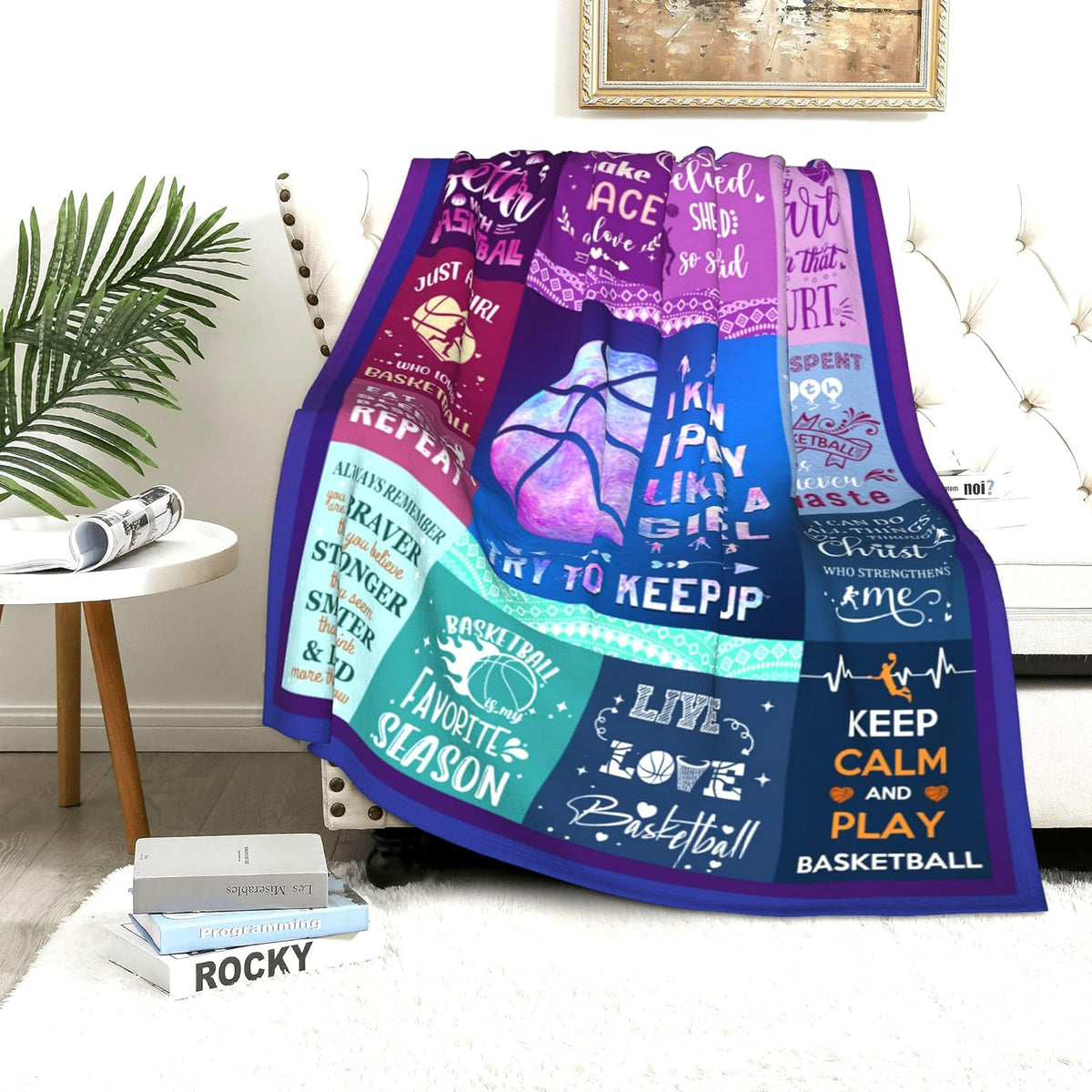 Basketball Throw Blanket For Girls Women   Sport Gifts For Team Lovers 1759549183285.jpg