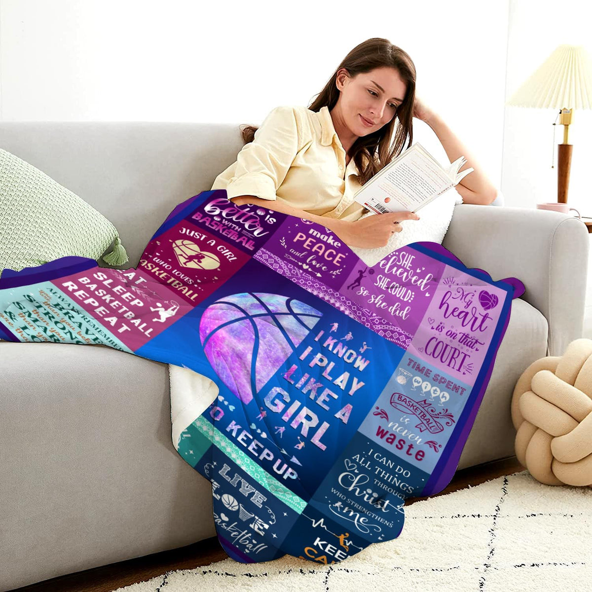 Basketball Throw Blanket For Girls Women   Sport Gifts For Team Lovers 1759549183298.jpg
