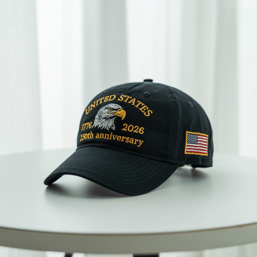 Embroidered Usa 250th Anniversary Cap American Eagle Cap Patriotic Hat 250th Anniversary Embroidered Baseball Us Tribute Retro Cap 1759549387960.jpg