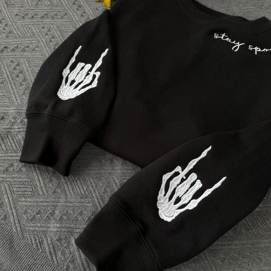 Stay Spooky Embroidered Sweatshirt Cute Halloween Crewneck For Women Fall Cozy Ghost Sweater Spooky Season Gift Halloween Gift 1759716341068.jpg
