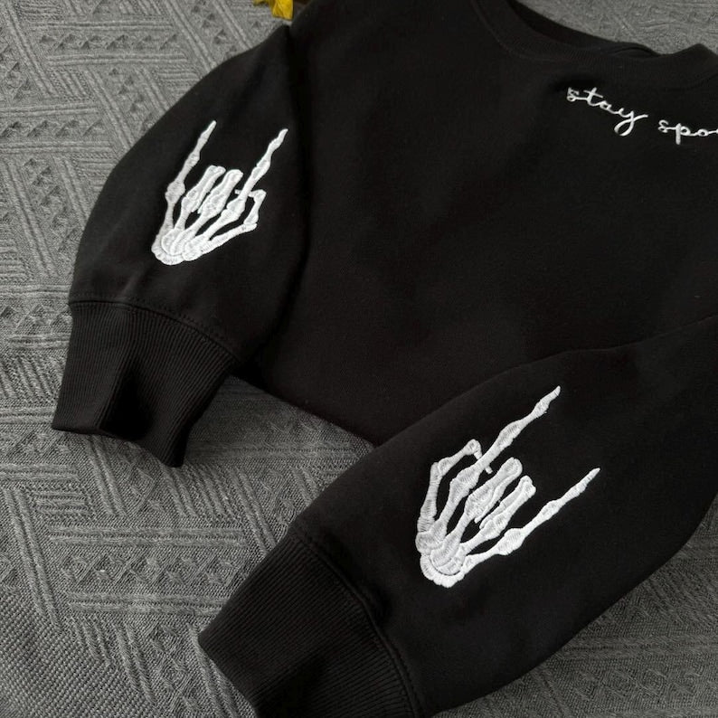 Stay Spooky Embroidered Sweatshirt Cute Halloween Crewneck For Women Fall Cozy Ghost Sweater Spooky Season Gift Halloween Gift 1759716341068.jpg