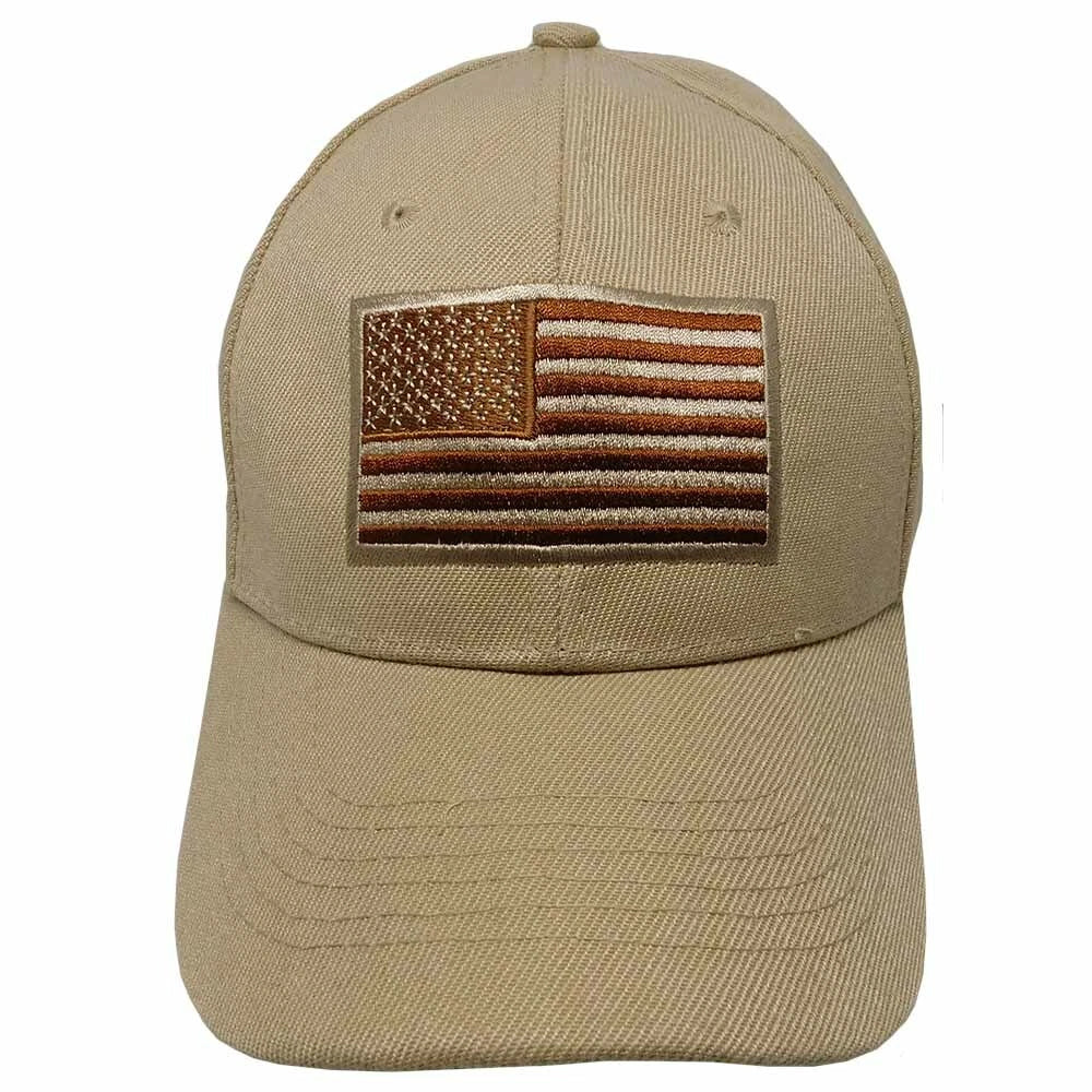 Usa Us Us America American Flag Khaki Tan Patch Baseball Cap 1759718420311.jpg