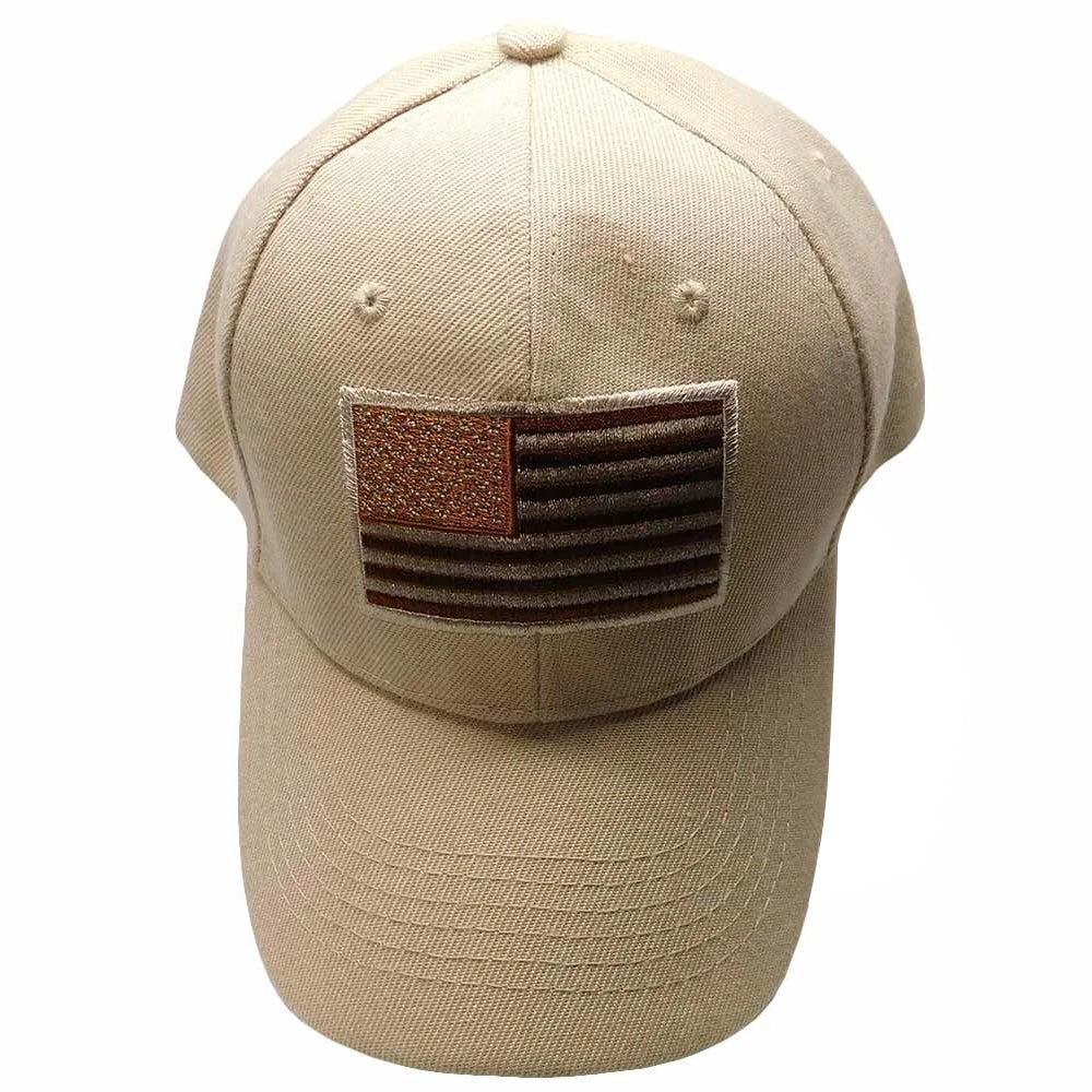 Usa Us Us America American Flag Khaki Tan Patch Baseball Cap 1759718433626.jpg