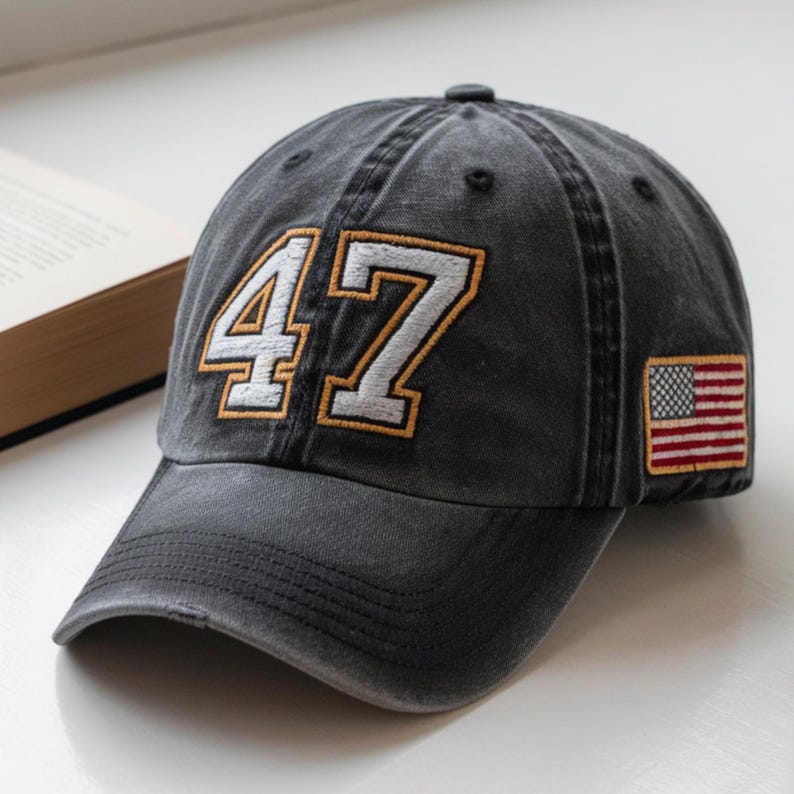 Embroidered 47 Hat Charlie Kirk Gold Cap Usa Flag On The Left Hat 47 Memory Of Charlie Kirk Republican Gift Closed Back Flex Fit Hat 1759719132638.jpg