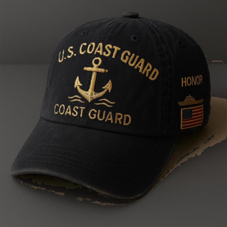 Us Coast Guard Veteran Embroidered Trucker Hat Uscg Baseball Cap 250th Anniversary Embroidered Baseball 1759720660416.jpg