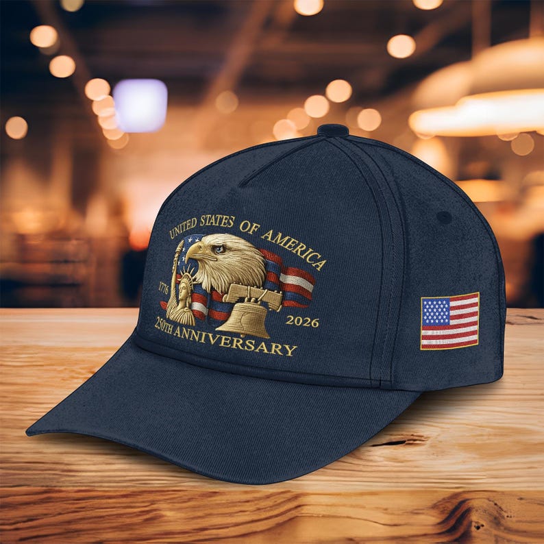 Embroidered Hat United States 250th Anniversary Hat 1776 2026 Print Baseball Cap With Bald Eagle Liberty Bell  Statue Of Liberty 1759720747675.jpg