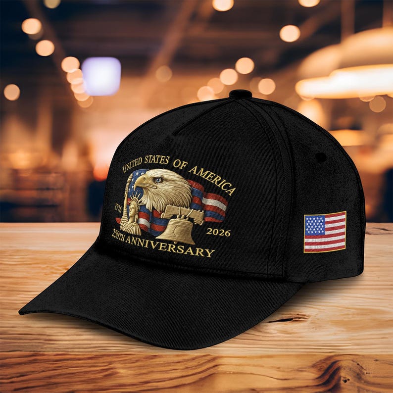Embroidered Hat United States 250th Anniversary Hat 1776 2026 Print Baseball Cap With Bald Eagle Liberty Bell  Statue Of Liberty 1759720747701.jpg