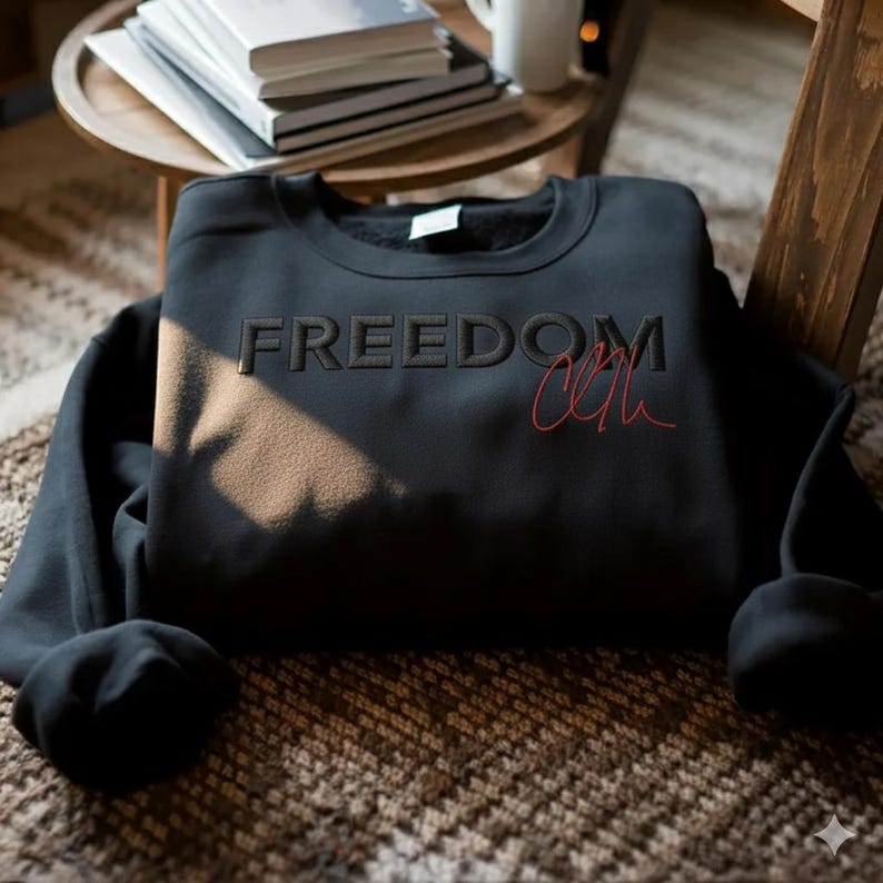 Embroidered Charlie Kirk Freedom Shirt Charlie Kirk Shirt Charlie Kirk Freedom T Shirt Charlie Kirk Sweatshirt Freedom Charlie Kirk Shirt 1759722900666.jpg