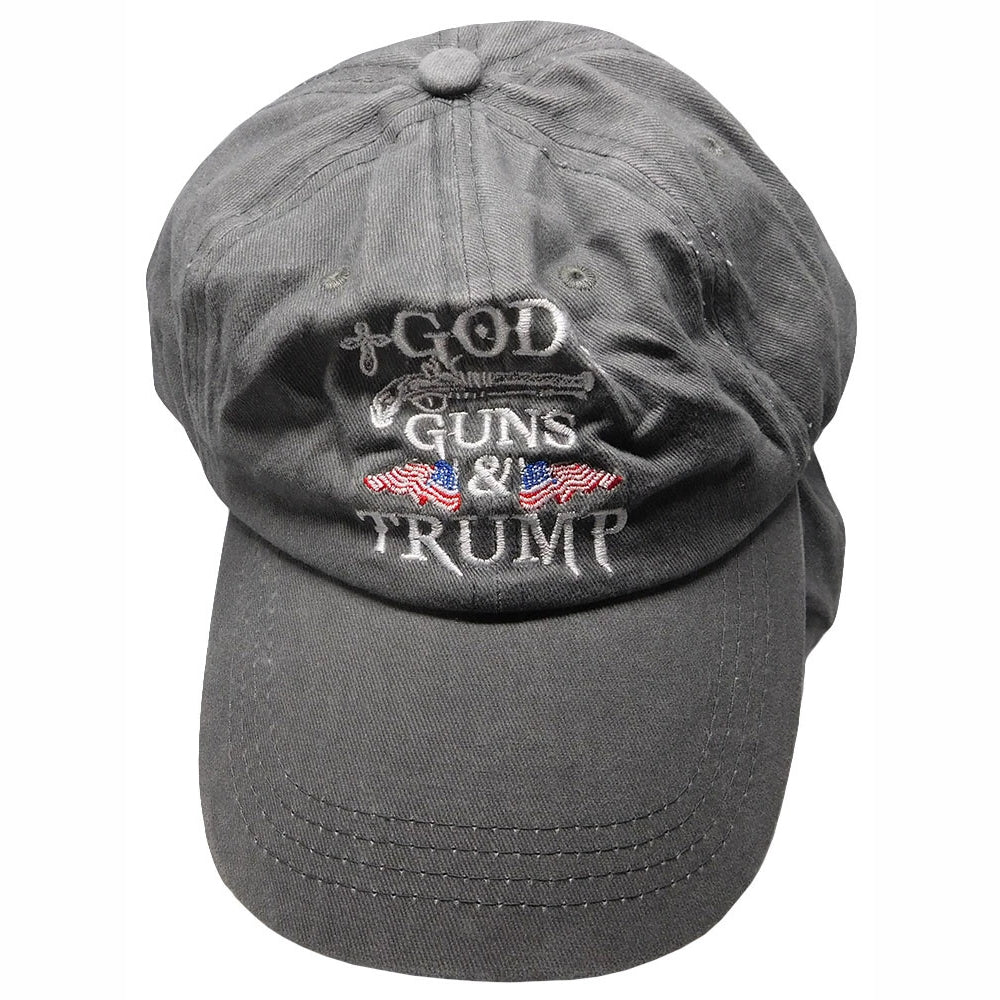 God Guns  Trump 2024 Usa Flag Washed Adjustable Embroidered Cap 1759723365729.jpg