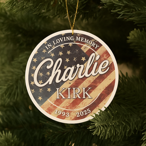 Charlie Kirk Memorial Ornament In Memory Of Charlie Kirk American Patriot Christmas Tree Ornament Republican Tribute Ornament Water Resistant Keepsake 1759737287168.png