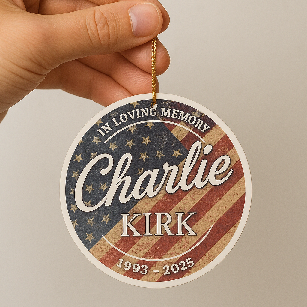Charlie Kirk Memorial Ornament In Memory Of Charlie Kirk American Patriot Christmas Tree Ornament Republican Tribute Ornament Water Resistant Keepsake 1759737287336.png
