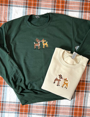 Embroidered Christmas Sweatshirt Retro Reindeer Design 1759737759639.jpg
