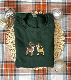 Embroidered Christmas Sweatshirt Retro Reindeer Design 1759737759821.jpg