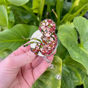 Floral Fetus Badge Reel Ld Nurse Gift Labor Delivery Nurse Accessory Ob Nurse Badge Holder Cute Medical Badge Clip 1759738193296.jpg