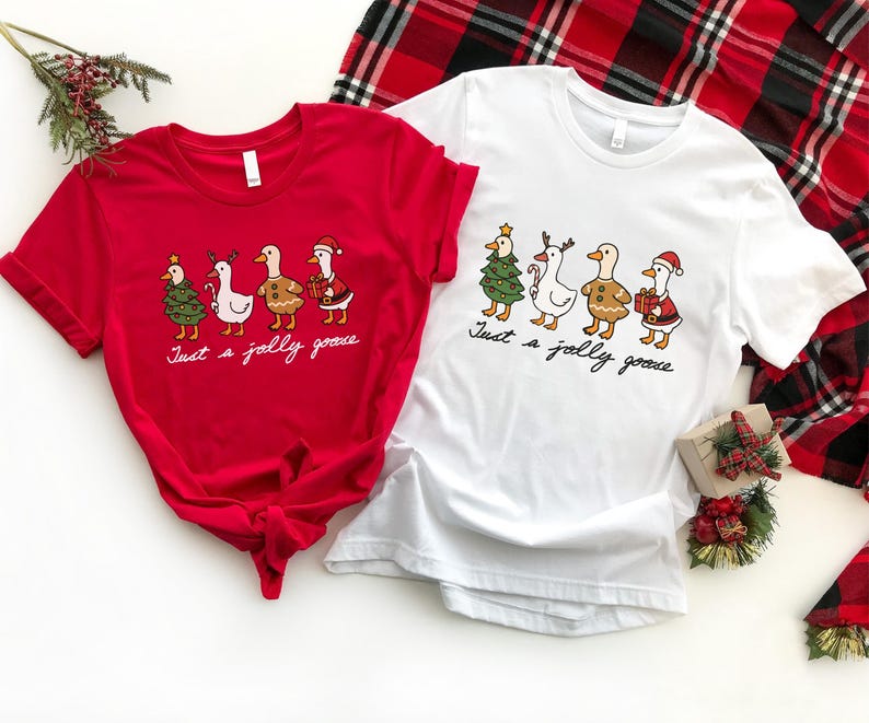 Just A Jolly Goose Shirt Christmas Goose Shirt Duck Christmas Shirt Funny Christmas Sweatshirt Cute Holiday Sweatshirt Xmas Gifts 1759738919135.jpg