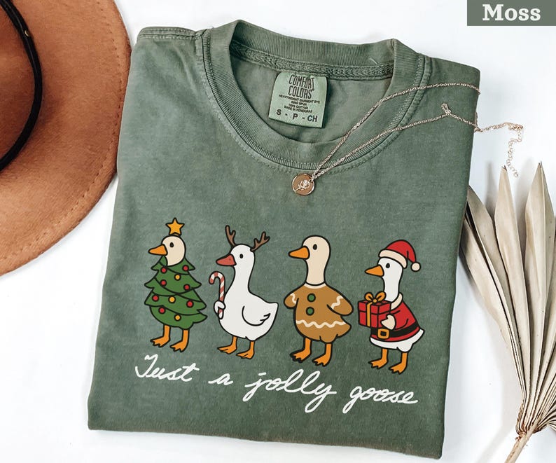 Just A Jolly Goose Shirt Christmas Goose Shirt Duck Christmas Shirt Funny Christmas Sweatshirt Cute Holiday Sweatshirt Xmas Gifts 1759738919206.jpg