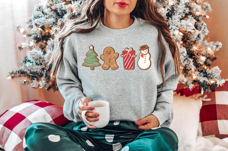 Cute Gingerbread Cookies Sweatshirt Womens Christmas Sweatshirt Merry Christmas Cute Christmas Cookies Sweatshirt Holiday Sweater 1759742311031.jpg