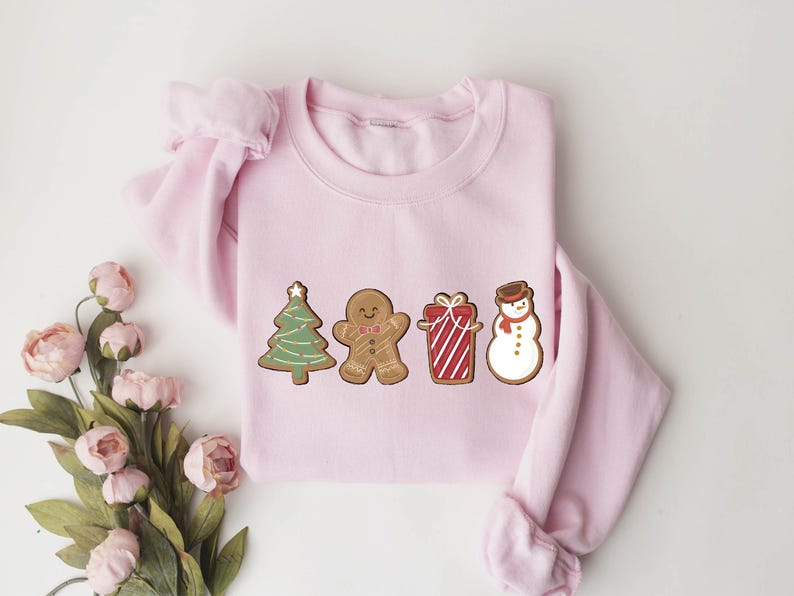 Cute Gingerbread Cookies Sweatshirt Womens Christmas Sweatshirt Merry Christmas Cute Christmas Cookies Sweatshirt Holiday Sweater 1759742323489.jpg