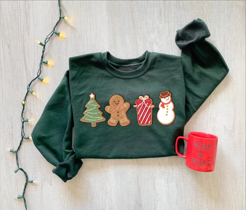 Cute Gingerbread Cookies Sweatshirt Womens Christmas Sweatshirt Merry Christmas Cute Christmas Cookies Sweatshirt Holiday Sweater 1759742323542.jpg