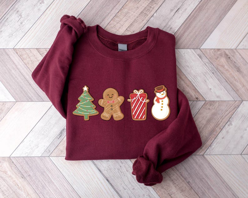 Cute Gingerbread Cookies Sweatshirt Womens Christmas Sweatshirt Merry Christmas Cute Christmas Cookies Sweatshirt Holiday Sweater 1759742324166.jpg