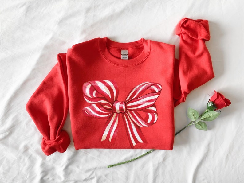 Christmas Bow Sweatshirt Holiday Sweatshirtchristmas Shirtfunny Christmas Sweatshirtred Bow Christmas Shirtsanta Claus Bow Shirtxmas 1759745201505.jpg