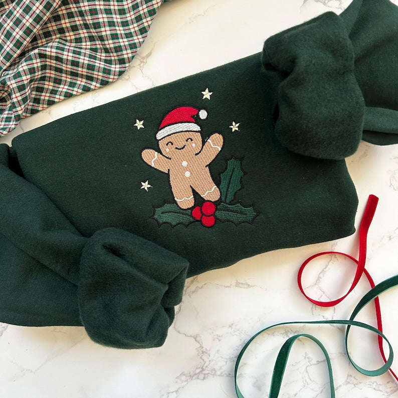 Embroidered Christmas Gingerbread Sweatshirt Holiday Sweatshirtgingerbread Man Embroidered Sweater Christmas Sweatshirt 1759802502031.jpg