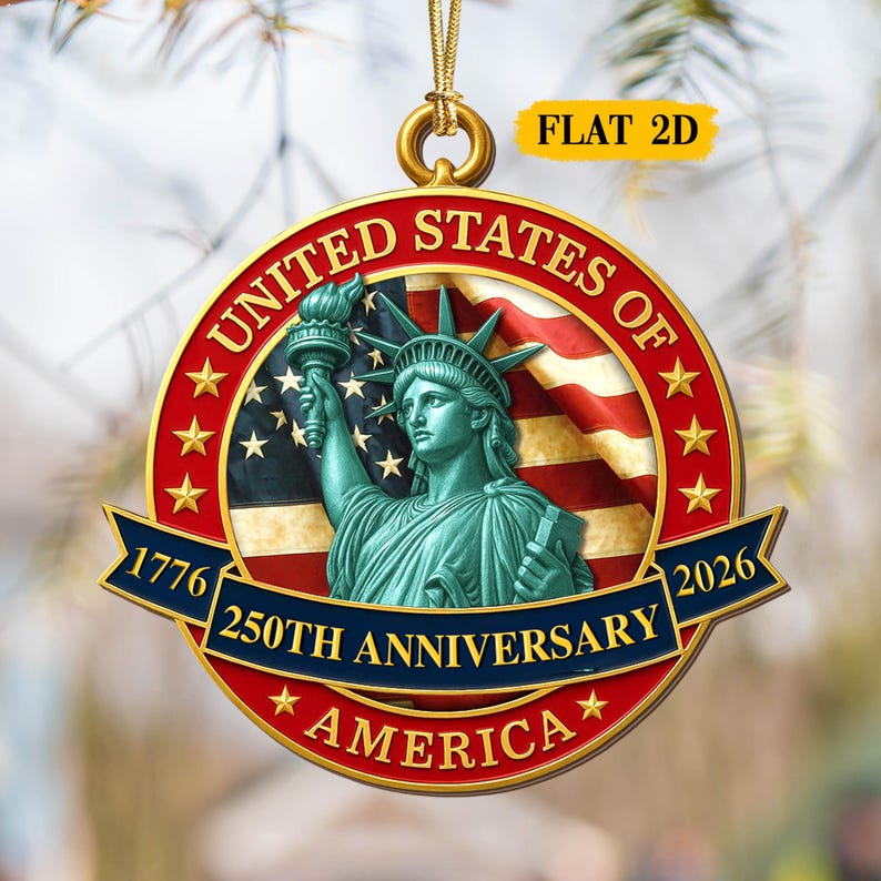 250 Years Of America 2d Wooden Ornament Us 250th Anniversary Patriotic Keepsake 1759802977239.jpg