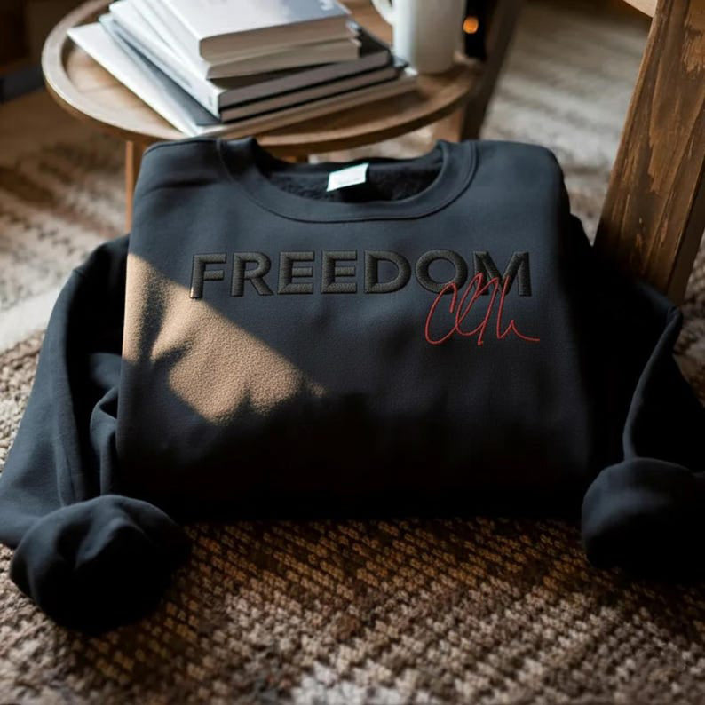 Embroidered Charlie Kirk Freedom Shirt Charlie Kirk Shirt Charlie Kirk Freedom T Shirt Charlie Kirk Sweatshirt Freedom Charlie Kirk Shirt 1759805662560.jpg