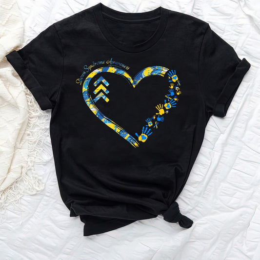 Down Syndrome Awareness Heart Shirt Down Syndrome Mom Shirt Sped Teacher Shirt Down Right Perfect 3 21 Shirt 1759823546617.jpg