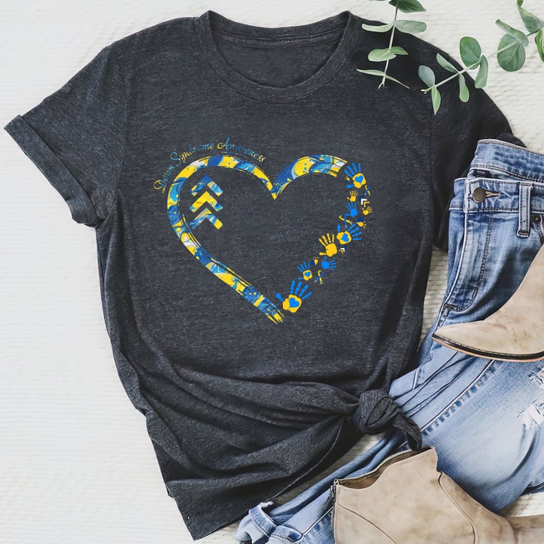 Down Syndrome Awareness Heart Shirt Down Syndrome Mom Shirt Sped Teacher Shirt Down Right Perfect 3 21 Shirt 1759823546683.jpg