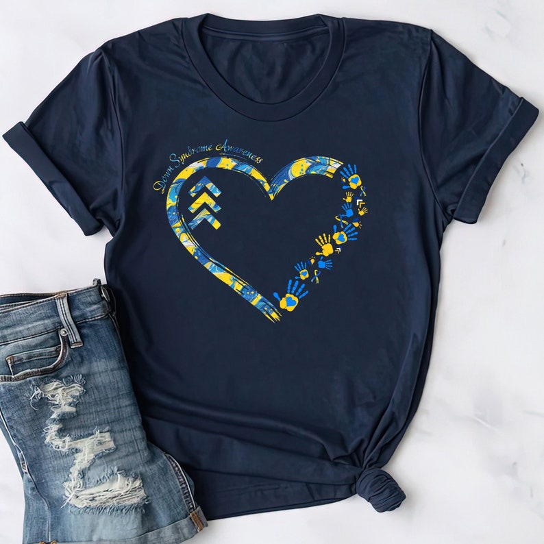 Down Syndrome Awareness Heart Shirt Down Syndrome Mom Shirt Sped Teacher Shirt Down Right Perfect 3 21 Shirt 1759823547214.jpg