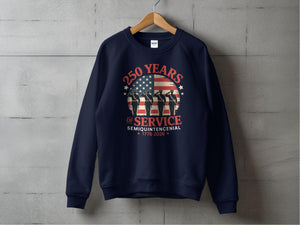 4th Of July Usa T Shirt Sweatshirt Hoodie 250 Years Of Serviceamerica 250 Anniversary Patriotic Shirt American Flag Gift 1759826188254.jpg
