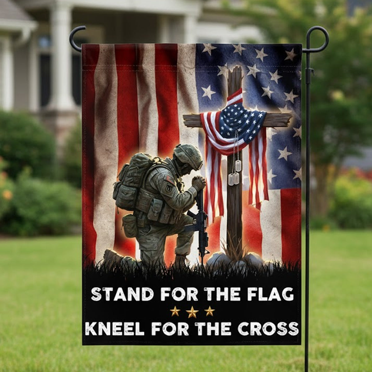 Us Soldier Flag  Stand For The Flag Kneel For The Cross House Flag  Christian Veteran Garden Banner  Patriotic Religious Home Decor 1759829990803.jpg