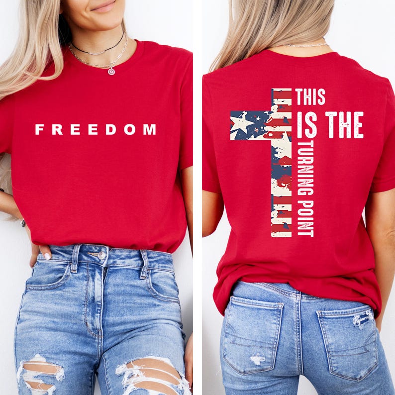 Charlie Kirk Freedom Shirt This Is The Turning Point 2 Sided Shirt Conservative Gift Patriotic Justice For Charlie Kirk Freedom Shirt 1759830422906.jpg