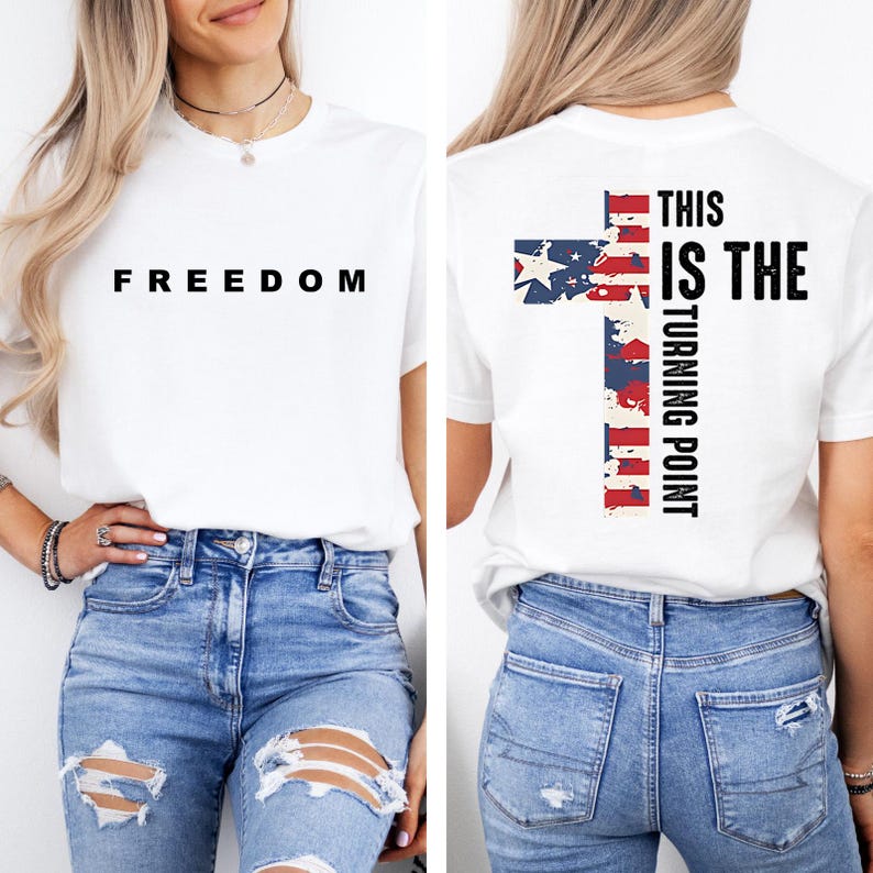 Charlie Kirk Freedom Shirt This Is The Turning Point 2 Sided Shirt Conservative Gift Patriotic Justice For Charlie Kirk Freedom Shirt 1759830435807.jpg