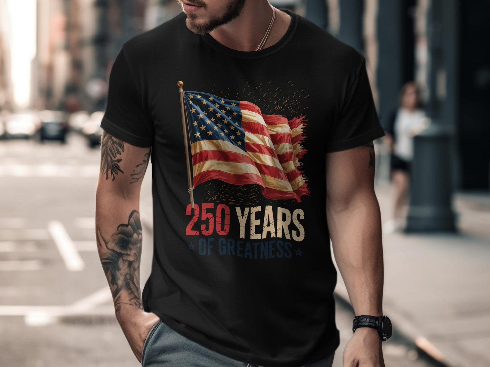 250 Years Of Greatness T Shirt American Flag Unisex Tee Patriotic Shirt Usa Pride July 4th Apparel Celebration T Shirt 1759892353389.jpg