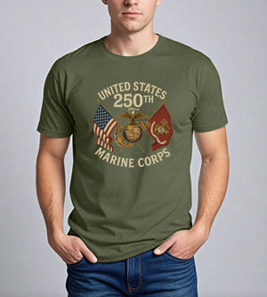 250th Usmc Birthday Shirt Marine Corps Anniversary Tee Veteran Gift Heavy Cotton Shirt 1759895889150.jpg