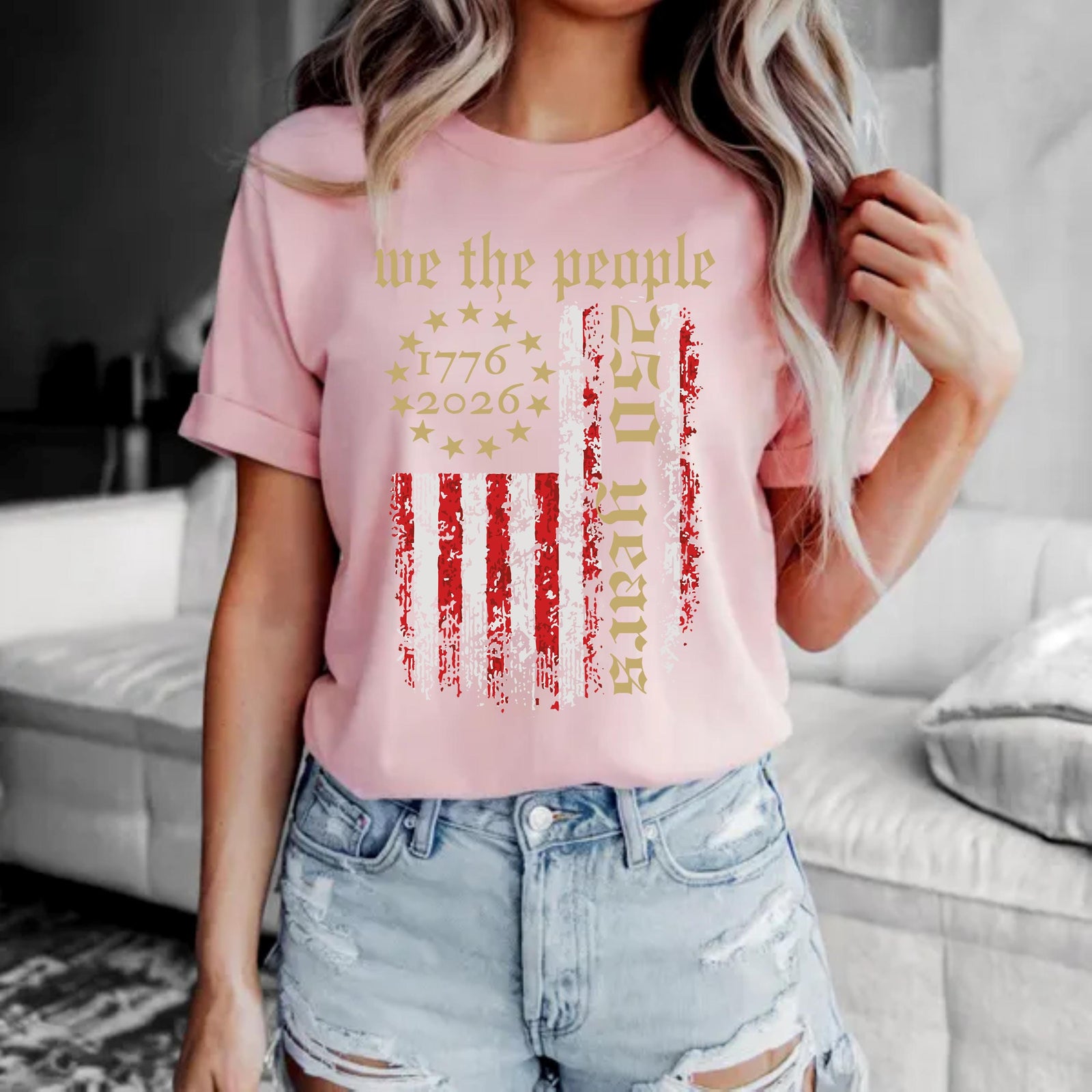 Usa 250th Anniversary Comfort Colors Shirt Distressed American Flag Tee 1759910078004.jpg