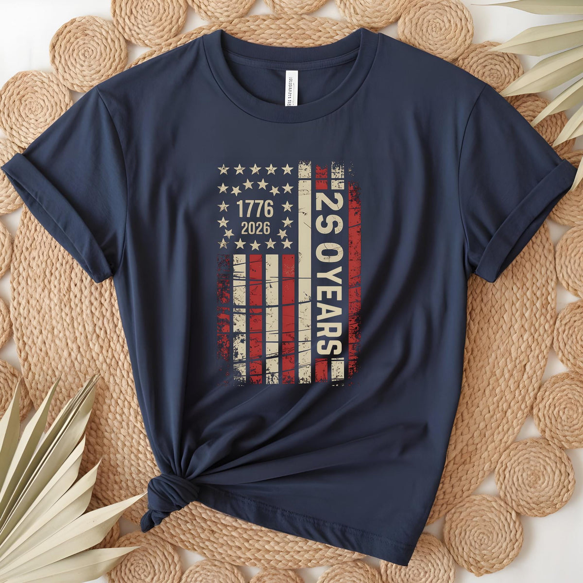 Usa 250th Anniversary Shirt Distressed American Flag Bella Canvas Tee 1759910312317.jpg