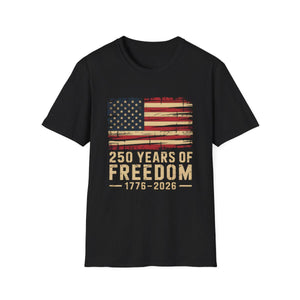 Usa Flag 250 Years Of Freedom Shirt   Distressed Us Flag T Shirt Patriotic 1776 2026 America Anniversary Tee 4th Of July Independence Day 1759910726959.jpg
