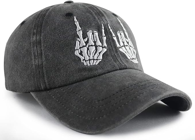 Skeleton Hand Hat For Men Women Funny Adjustable Cottom Embroidered Skull Finger Baseball Cap 1759977221902.jpg