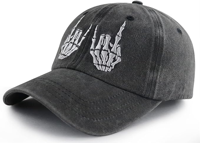 Skeleton Hand Hat For Men Women Funny Adjustable Cottom Embroidered Skull Finger Baseball Cap 1759977222061.jpg